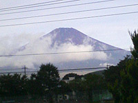 富士五湖経由で帰ってきた。山中湖畔側から撮影。